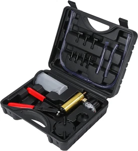 2 in 1 Brake Bleeder Kit with Hand Vacuum Pump & Gauge Adapters for Car Truck - Picture 1 of 8