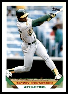 1993 TOPPS RICKEY HENDERSON OAKLAND ATHLETICS #750