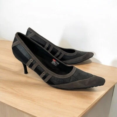 VTG Diesel Leather Pumps Womens Size 9.5 Pointy Kitten Heel Shoes Steampunk Y2K - Image 1 of 4