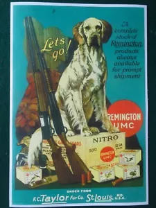 Remington Advertising Poster Firearms & Ammo, UMC, Taylor Fur Co. St. Louis, MO. - Picture 1 of 3