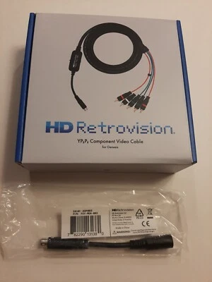 HD Retrovision, Sega Genesis Component/YPbPr Cables w/ Saturn Adapter,New Sealed - Image 1 of 4