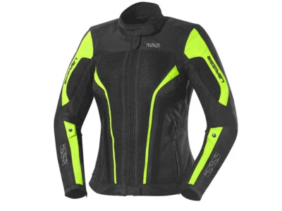 iXS Textiljacke Damen Larissa | Schwarz-Neongelb | Motorradjacke aus Polyester - Bild 1 von 2