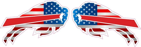Buffalo Bills Flag Mini Helmet Decal Cover