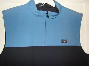 Excellent Travis Mathew Todos Santos Blue Black Full Zip Golf Vest. Mens Medium - Picture 1 of 5