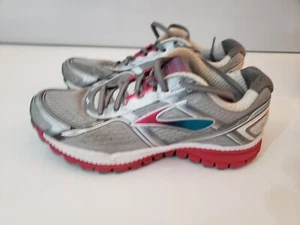 Women's Brooks Ghost Size 8 Medium (B), Sneaker Gray Pink Turquoise - Picture 1 of 7