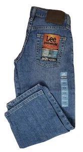 Lee Premium Select Boy Size 8 S Loose Straight Leg Sure 2 Fit Jeans Adjustable - Picture 1 of 12