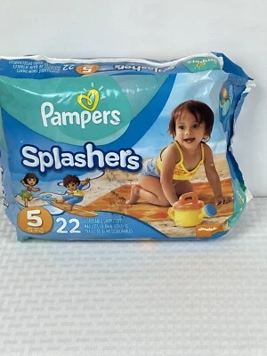 Pantalones de natación desechables Pampers Splashers 22CT TALLA 5 30-40 lb Dori the Explorer NUEVO Foto 1 de 4