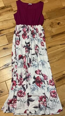 womens Chicmatchy maxi dress 2xL floral design - Image 1 of 3