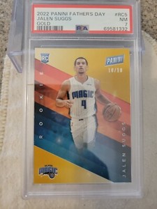 2022 Panini Father's Day Rookies Gold #10/10 Jalen Suggs PSA 7