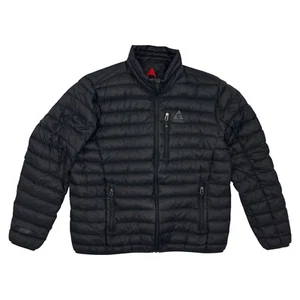 Gerry Jacket Mens XL Black Full Zip Light Puffer Hiking Fill Power 650 Down Warm - Picture 1 of 17