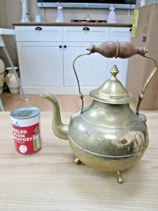 Vintage Messing Wasserkocher Ausgezeichnete Patina Ideal Vintage Cottage Ausstellungsstück - Bild 1 von 9