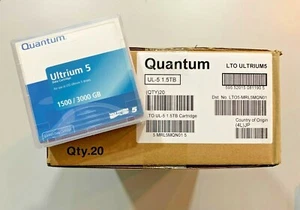 Quantum LTO-5 Tape MR-L5MQN-01 ( 20 PACK ) Data Storage Cartridge 1.5/3TB - NEW - Afbeelding 1 van 4
