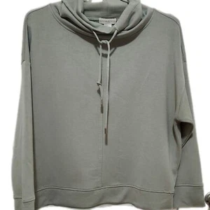 Cynthia Rowley Cowl Neck Sweatshirt Sage Green Soft Women's Size XL  - Picture 1 of 12