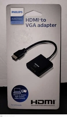 Philips HDMI to VGA Adapter | HDMI Male to VGA Female Adapter for Mac, PC - Image 1 of 2