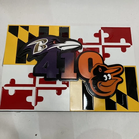 Heavy Duty Sign 410 Baltimore Ravens Orioles Maryland Flag Cover