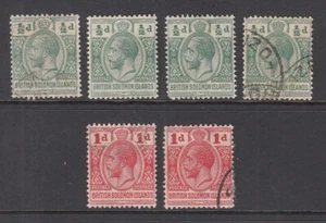British Solomon Islands: GV Postage Postage stamps, mint and used, 1913 - Picture 1 of 1