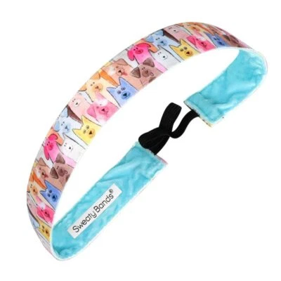 Womens Girls Headband - Non-Slip Velvet-Lined Athletic Hairband - Pawsome Pup... - Image 1 of 4