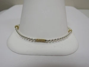 Designer LAGOS Sterling Silver 18K Caviar Icon Ball Chain Bracelet - Picture 1 of 6