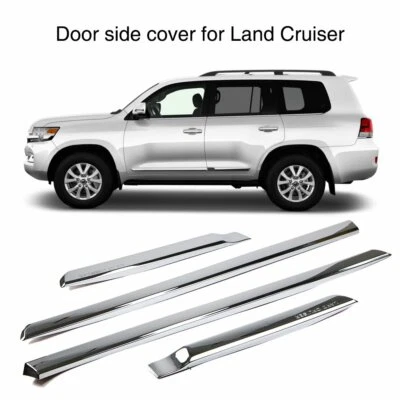 For Toyota Land Cruiser 2016 2017 2018 2019 2020 Door Side Cover Chrome Trim - Imagem 1 de 4
