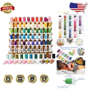 Versatile 82 Color Embroidery Thread Kit - 500M Each for Machines & Hand Use - Picture 1 of 8