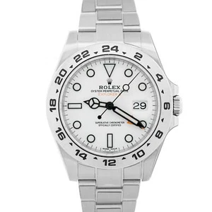 2020 PAPERS Rolex Explorer II 42mm 216570 POLAR WHITE Orange Steel GMT Watch BOX - Picture 1 of 10