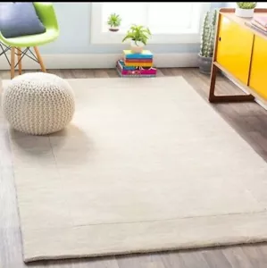 THICK PLAIN MODERN HAND-TUFTED CARPET AREA RUG FOR ANY ROOM 100% WOOL - Picture 1 of 12