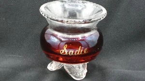 Vintage Ruby Stained "Sadie" Colorado Toothpick Holder !!! - Picture 1 of 5