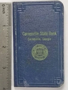VINTAGE Carnesville State Bank SAVINGS Book Georgia 1950's Advertising  - Picture 1 of 3