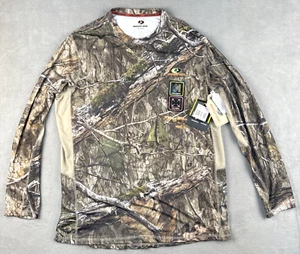 Mossy Oak Camo Long Sleeve Performance Tee Hunting Breathable Mesh XL NEW - Picture 1 of 12