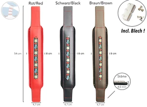 Akkordeon Harmonika Bassgurt, Bassriemen, 48-120 Bass, Leder, Velours, bass belt - Bild 1 von 4