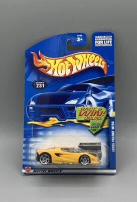 Hot Wheels Blue Card Lotus Project M250 #231 2001 llantas amarillas PR5 nuevas Foto 1 de 4