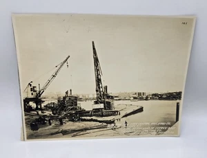 1931 8x10 Photo-NY Central Railroad-Whirler Derrick Boat Crane-Wilmington DE - Picture 1 of 2