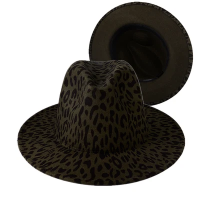 Sombrero Fedora de fieltro de lana de ala ancha Panamá Gorra de jazz casual grande para hombres y mujeres Trilby Foto 1 de 4