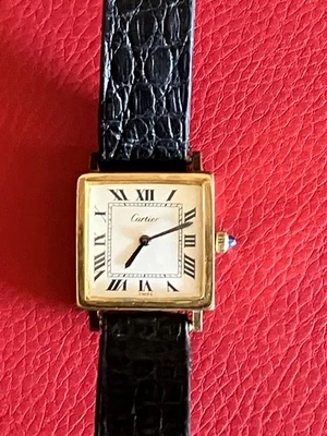 Cartier Pre-Must Ladies Square Tank Watch - Not Working, Needs Repair - Image 1 of 4