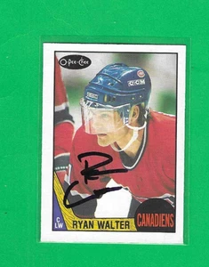 RYAN WALTER 1987-88 O-PEE-CHEE MONTREAL CANADIENS AUTOGRAMMKARTE - Bild 1 von 1