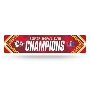 NFL Fútbol Kansas City Chiefs 2024 Super Bowl LVIII Campeones Plástico 4" x... - Imagen 1 de 8