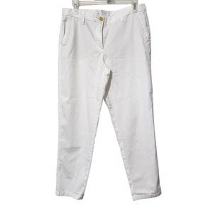Talbots Girlfriend Chinohose Größe 8 weiß vorne flach.  Neu - Bild 1 von 12