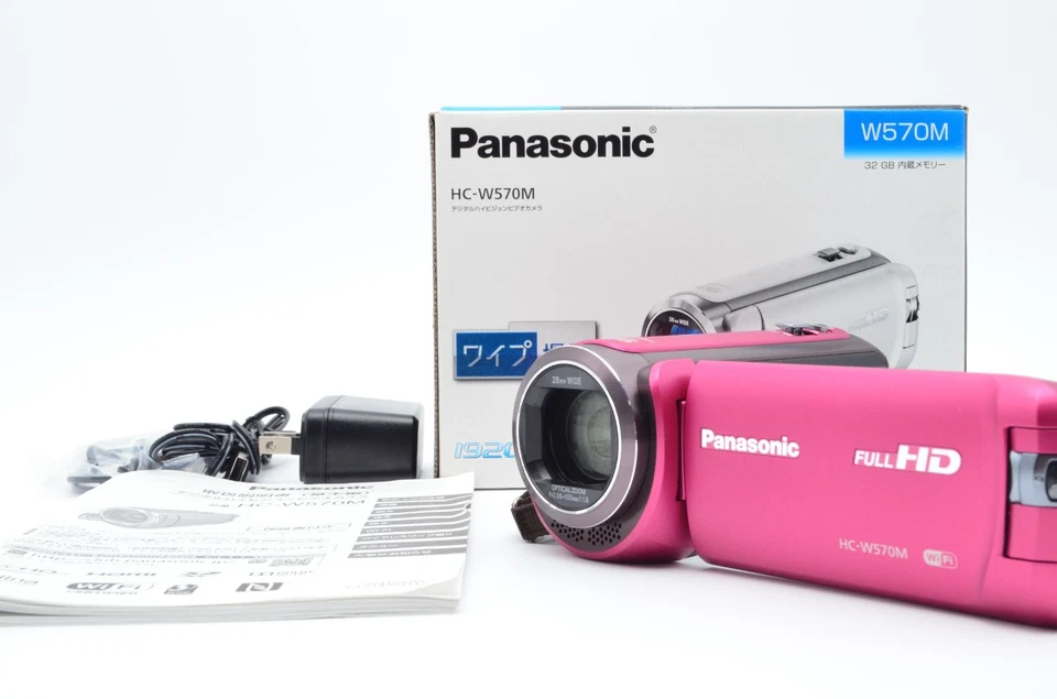[Mint] Panasonic HC-W570M Full HD Twin Camera 32GB Camcorder Pink From Japan - Image 1 of 4