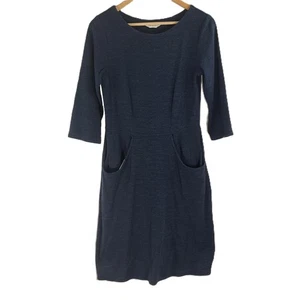 Seasalt Navy Cotton Dress With Pockets UK 8 - Picture 1 of 7