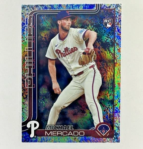 2025 Topps Series 2 Michael Mercado Holo Foil RC Phillies - Picture 1 of 2