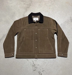 FILSON ROUGHOUT LEATHER SHORT CRUISER JACKET DARK SEPIA SIZE LARGE NWT - Picture 1 of 14