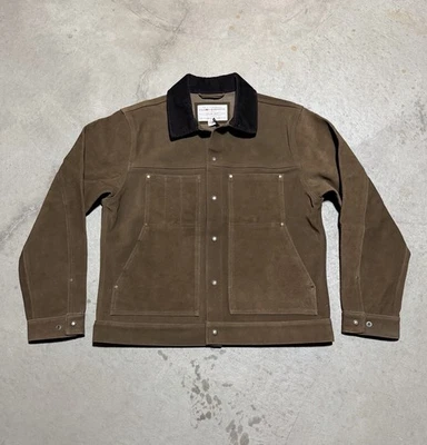 FILSON ROUGHOUT LEATHER SHORT CRUISER JACKET DARK SEPIA SIZE LARGE NWT - Image 1 of 4