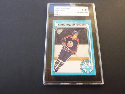 Tarjeta de novato 1979-80 O-Pee-Chee #18 Wayne Gretzky SBC clasificación 8,0 casi nueva/muy buena Foto 1 de 4