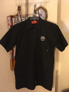 Dickies Black Work Shirt *M Short Sleeve Poly/Cotton *Embroidered *LS535BK *CPix - Picture 1 of 13