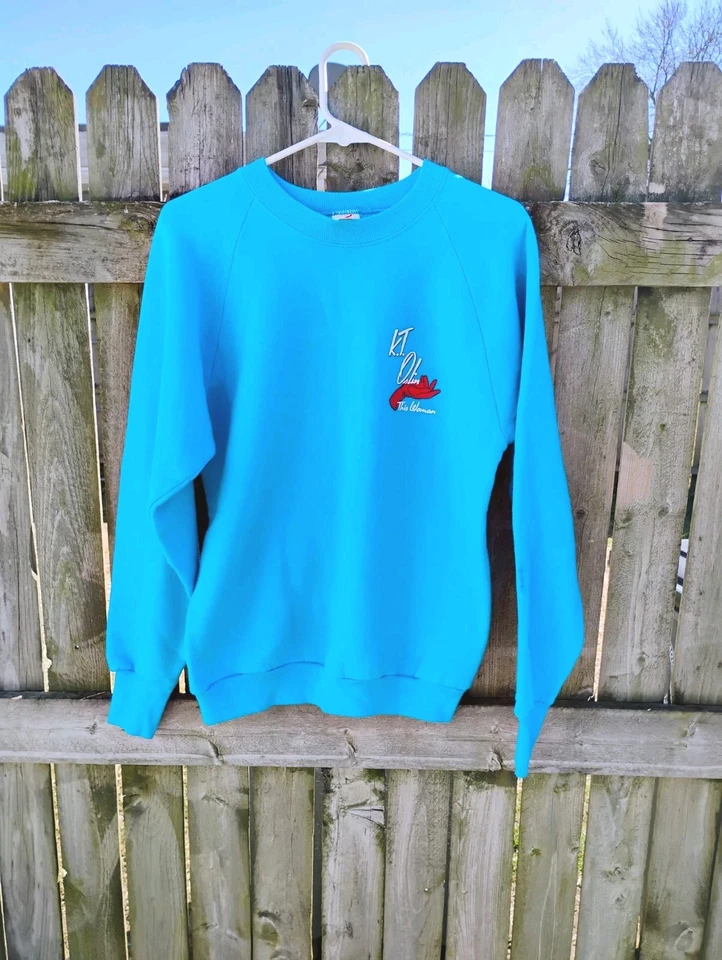 Cantante de música country vintage K.T. Sudadera Oslin "This Woman" Talla Grande Foto 1 de 4