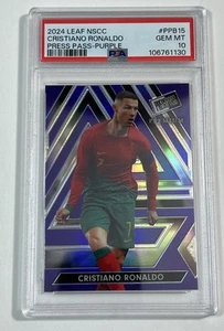 2024 Leaf Metal Cristiano Ronaldo PSA 10 National Exclusive Press Purple /4 - Picture 1 of 2