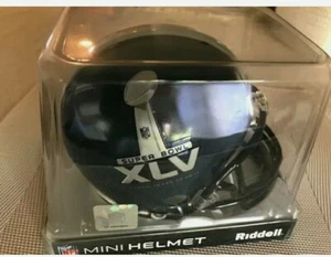 NIB SUPER BOWL XLV 45 RIDDELL SPORTS MINI FOOTBALL HELMET PACKERS VS STEELERS - Picture 1 of 1