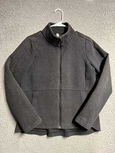 Lululemon Womens Jacket Size 8 Gray Full Zip Cotton Blend Logo Preppy Logo - Picture 1 of 18