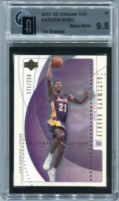 2002-03 Upper Deck Ultimate Collection #97 Kareem Rush Rookie RC/250 GAI 9,5 Foto 1 de 2
