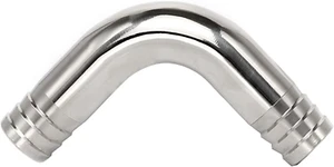 304 Stainless Steel Sanitary Hose Barb Fitting 1-1/4" Barbed X 1-1/4" Barbed 90 - Picture 1 of 12